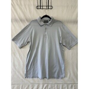 DANIEL CREMIEUX SIG COLLECTION Medium Pale Blue Short Sleeve Polo Shirt Collar